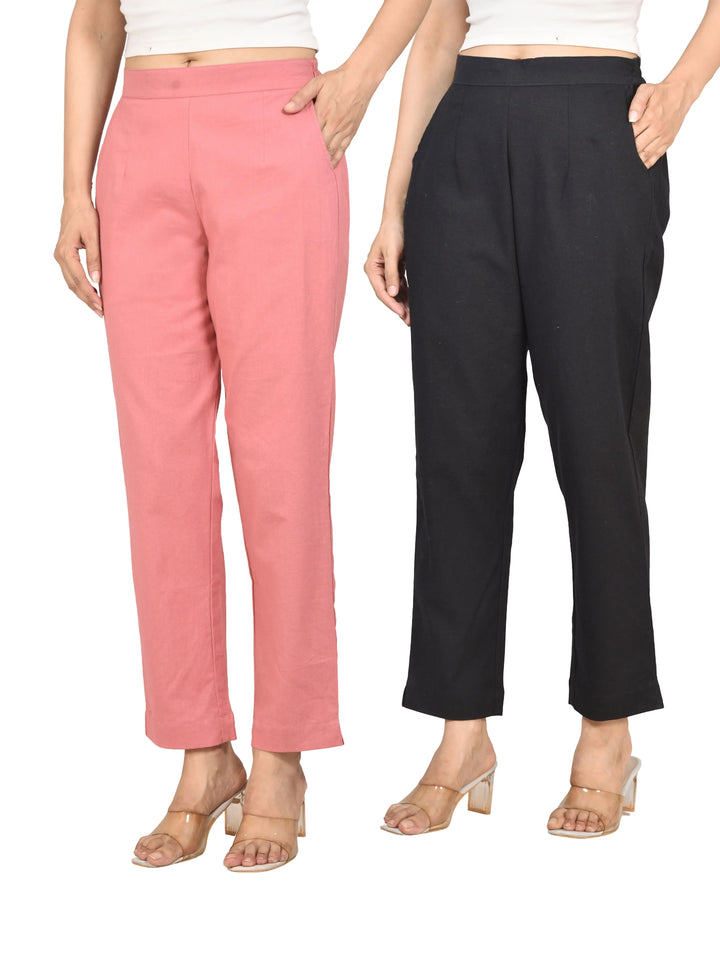 AIRY LINEN PANTS COMBO - (PACK OF 2)