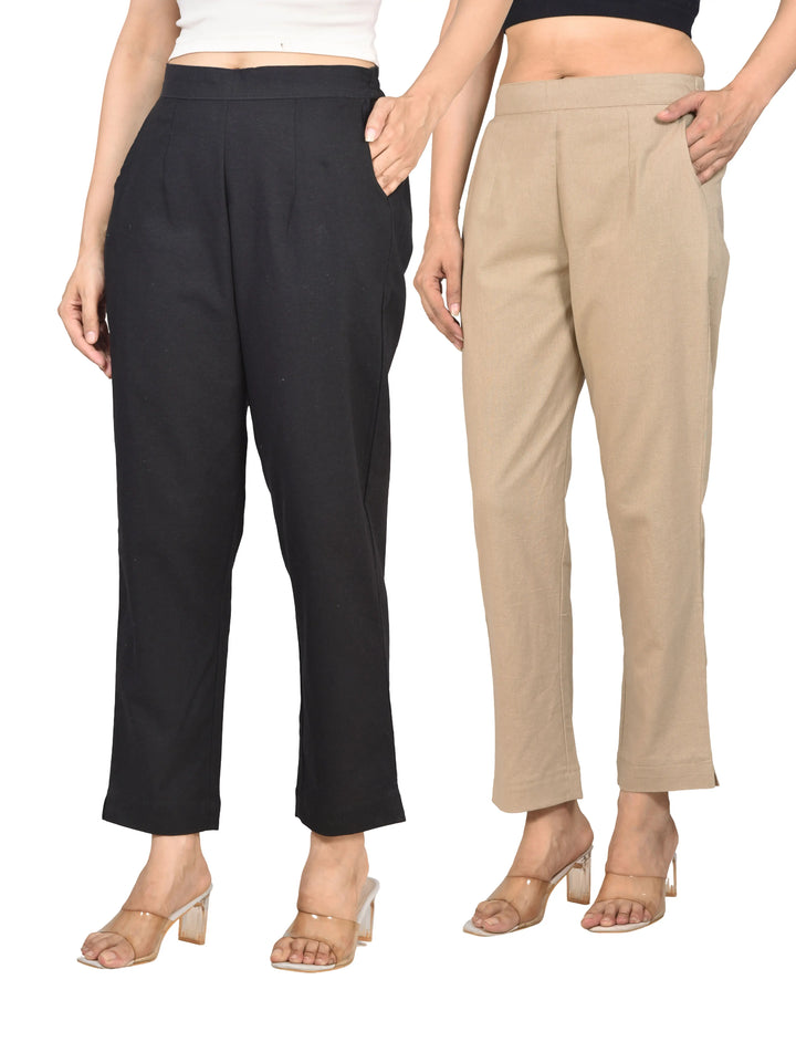 AIRY LINEN PANTS COMBO - (PACK OF 2)