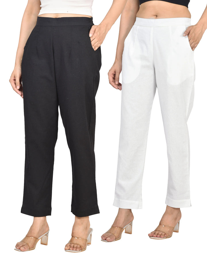 AIRY LINEN PANTS COMBO - (PACK OF 2)