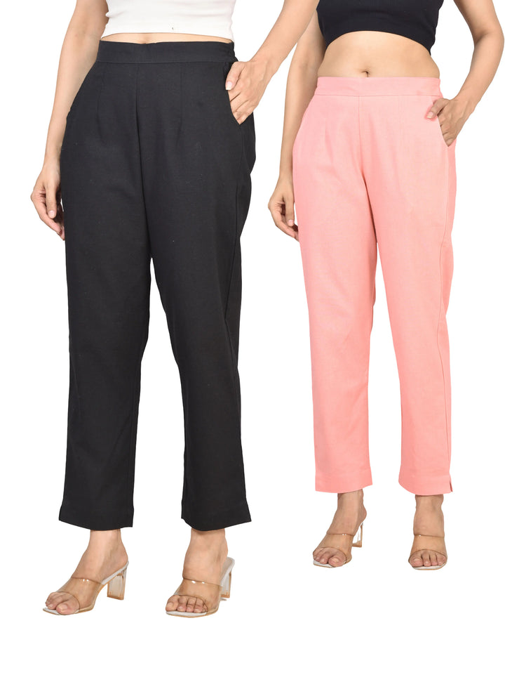 AIRY LINEN PANTS COMBO - (PACK OF 2)