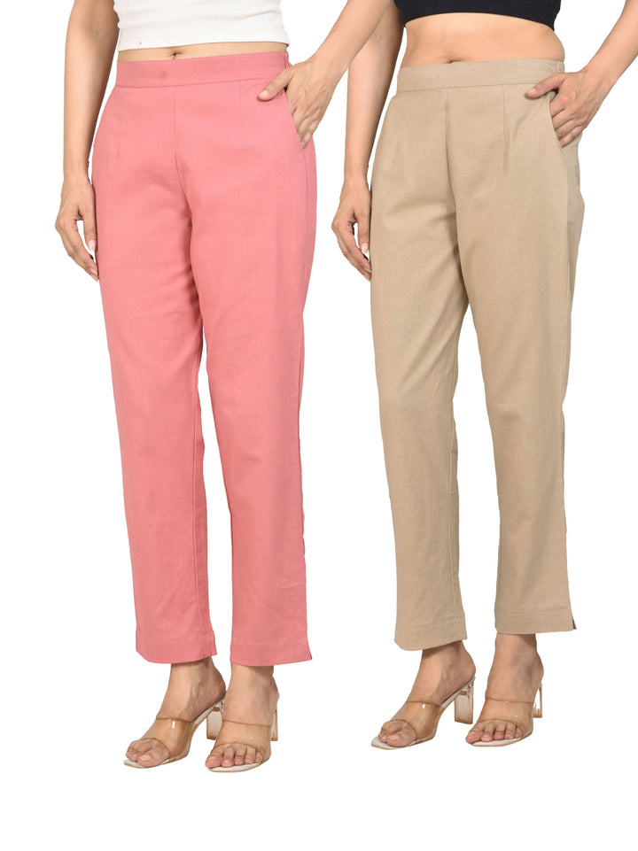 AIRY LINEN PANTS COMBO - (PACK OF 2)