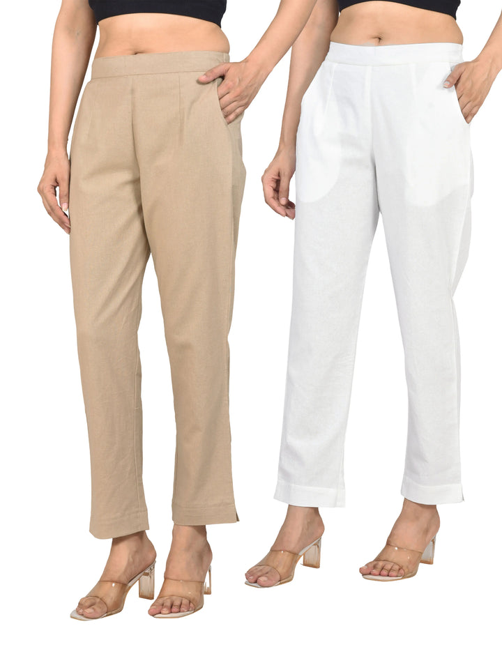 AIRY LINEN PANTS COMBO - (PACK OF 2)