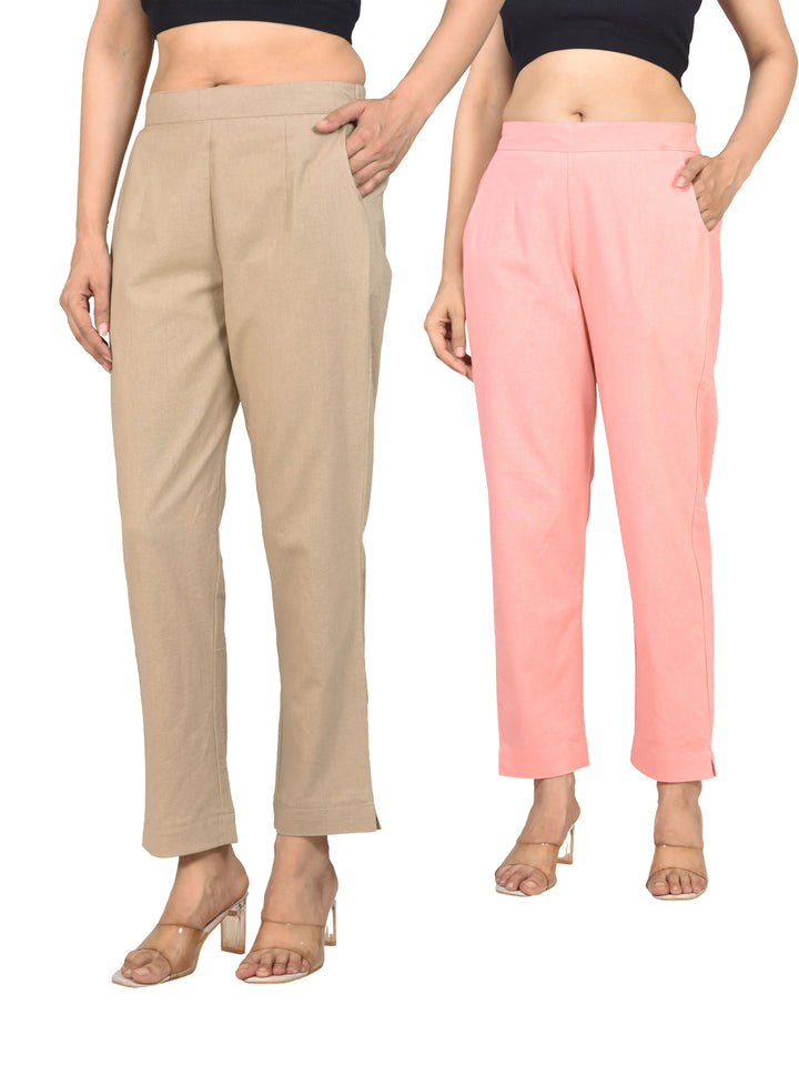 AIRY LINEN PANTS COMBO - (PACK OF 2)