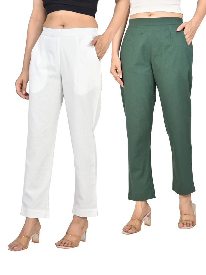 AIRY LINEN PANTS COMBO - (PACK OF 2)