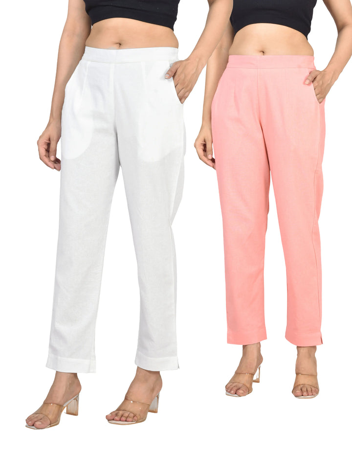 AIRY LINEN PANTS COMBO - (PACK OF 2)