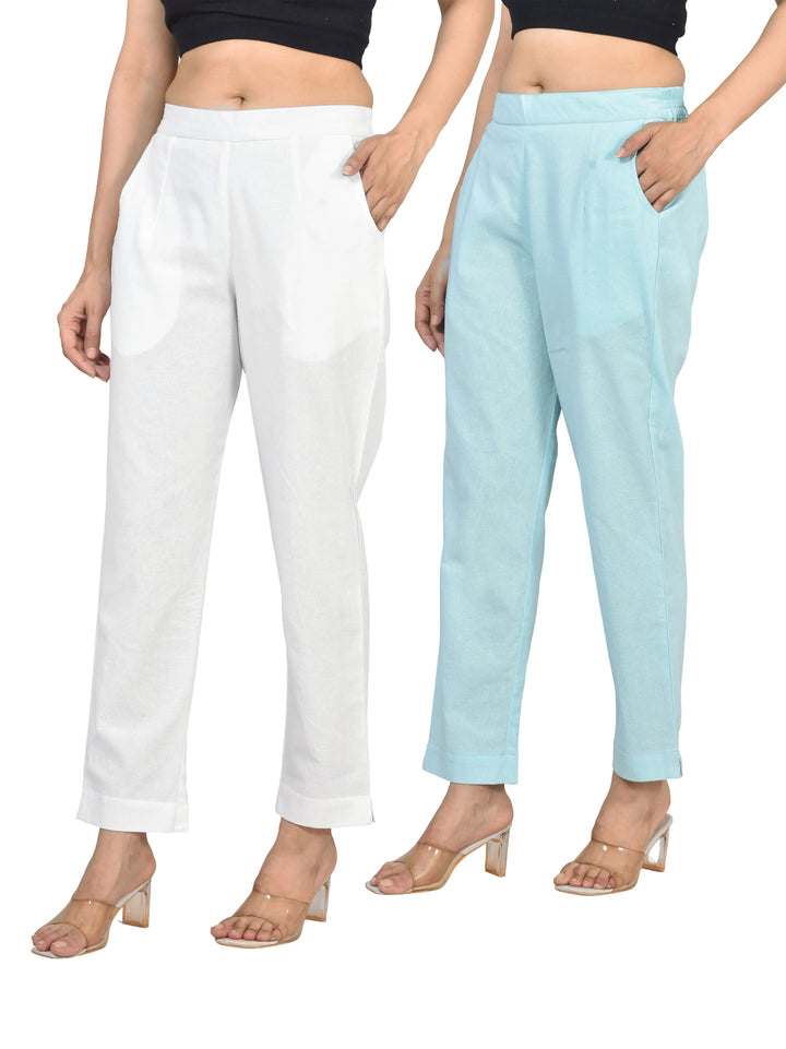 AIRY LINEN PANTS COMBO - (PACK OF 2)