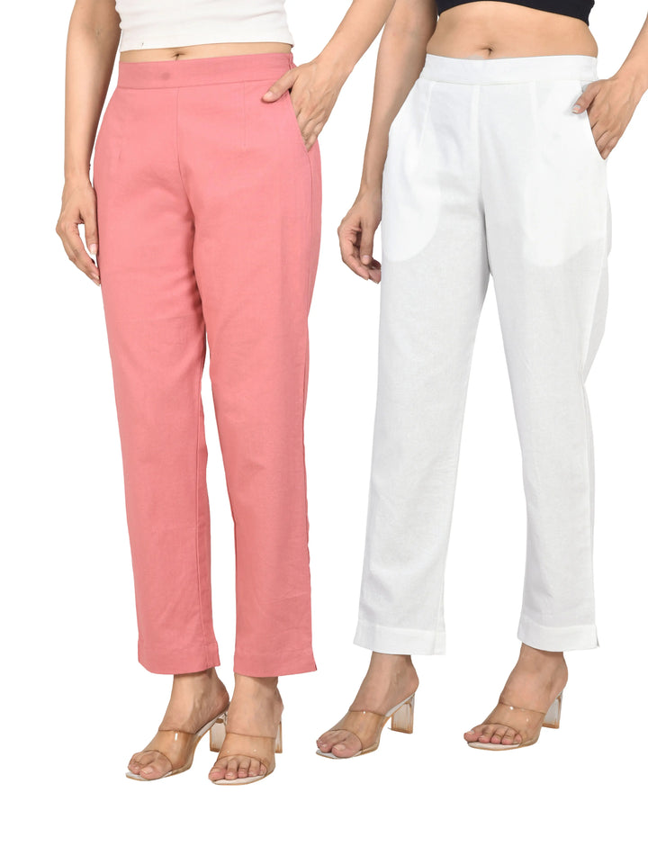 AIRY LINEN PANTS COMBO - (PACK OF 2)