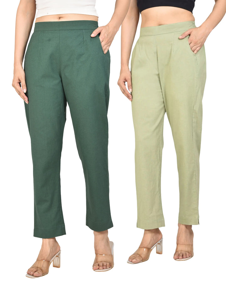AIRY LINEN PANTS COMBO - (PACK OF 2)
