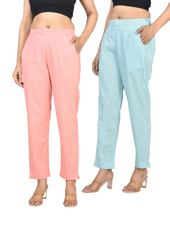 AIRY LINEN PANTS COMBO - (PACK OF 2)