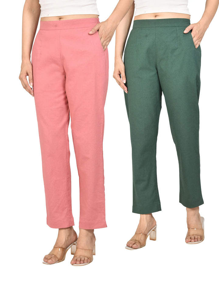 AIRY LINEN PANTS COMBO - (PACK OF 2)