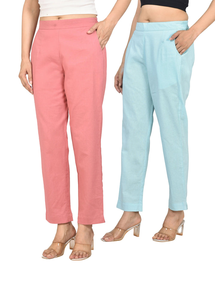 AIRY LINEN PANTS COMBO - (PACK OF 2)